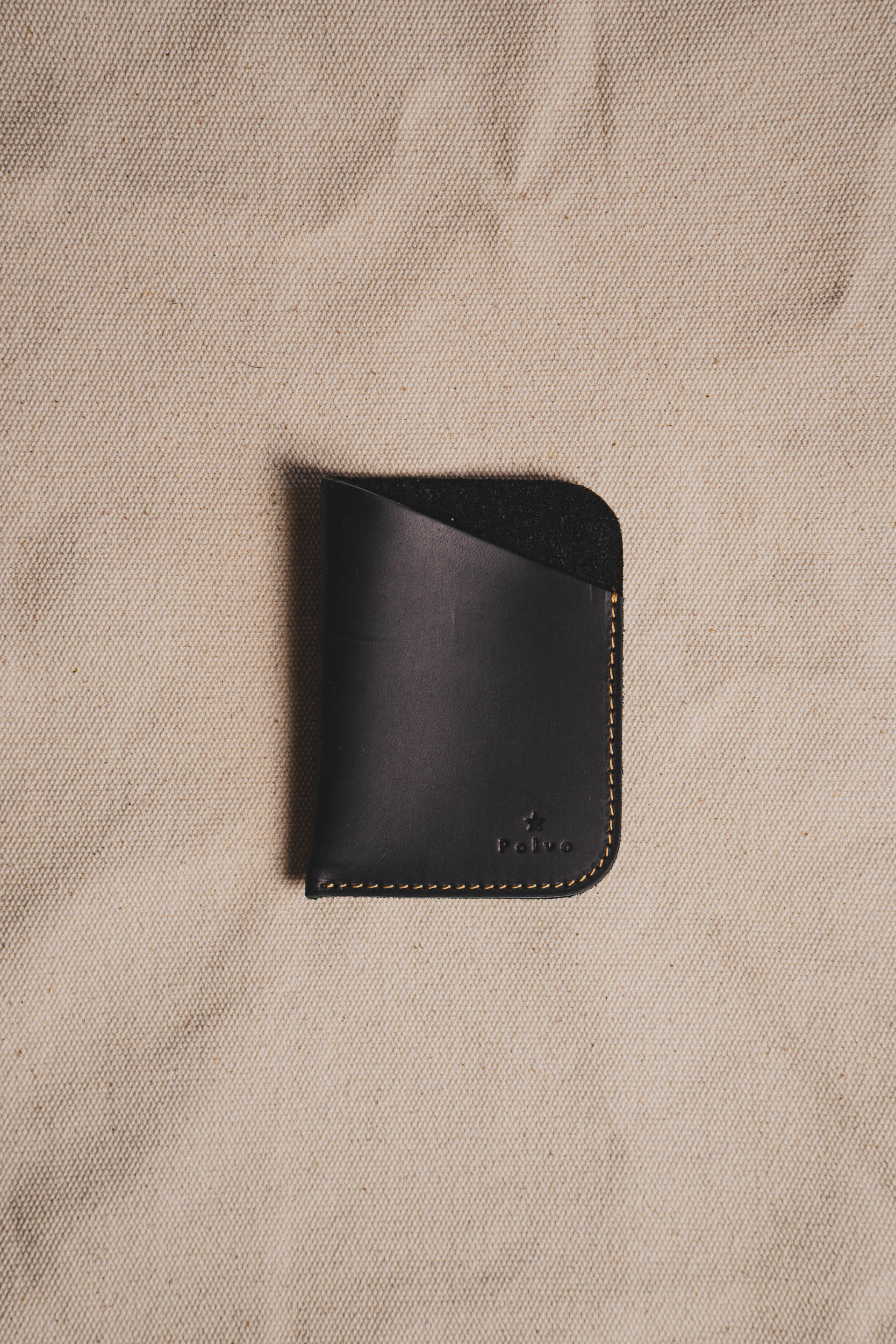 Black Minimalist Leather Cardholder