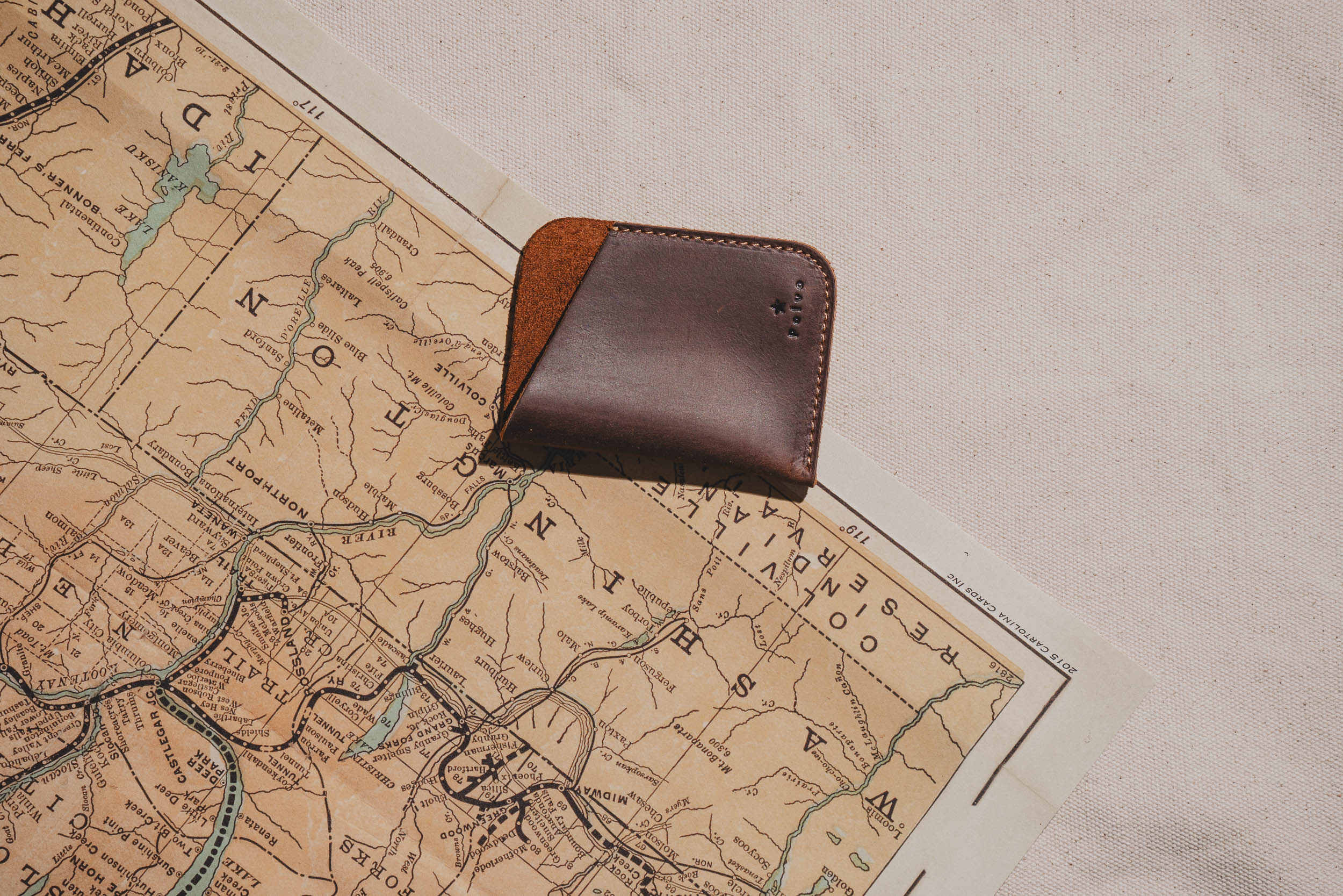 Brown Minimalist Leather Cardholder