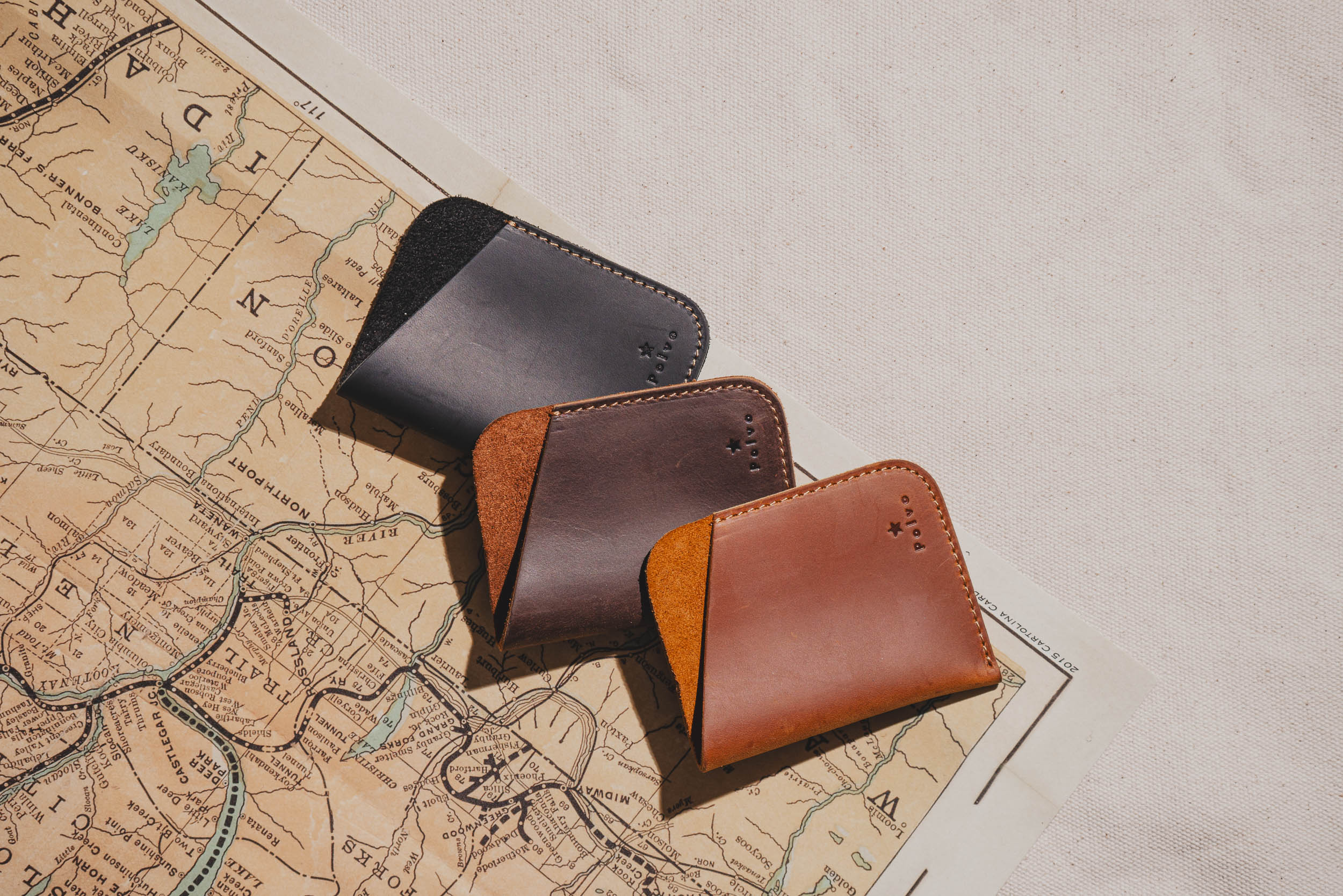 Brown Minimalist Leather Cardholder