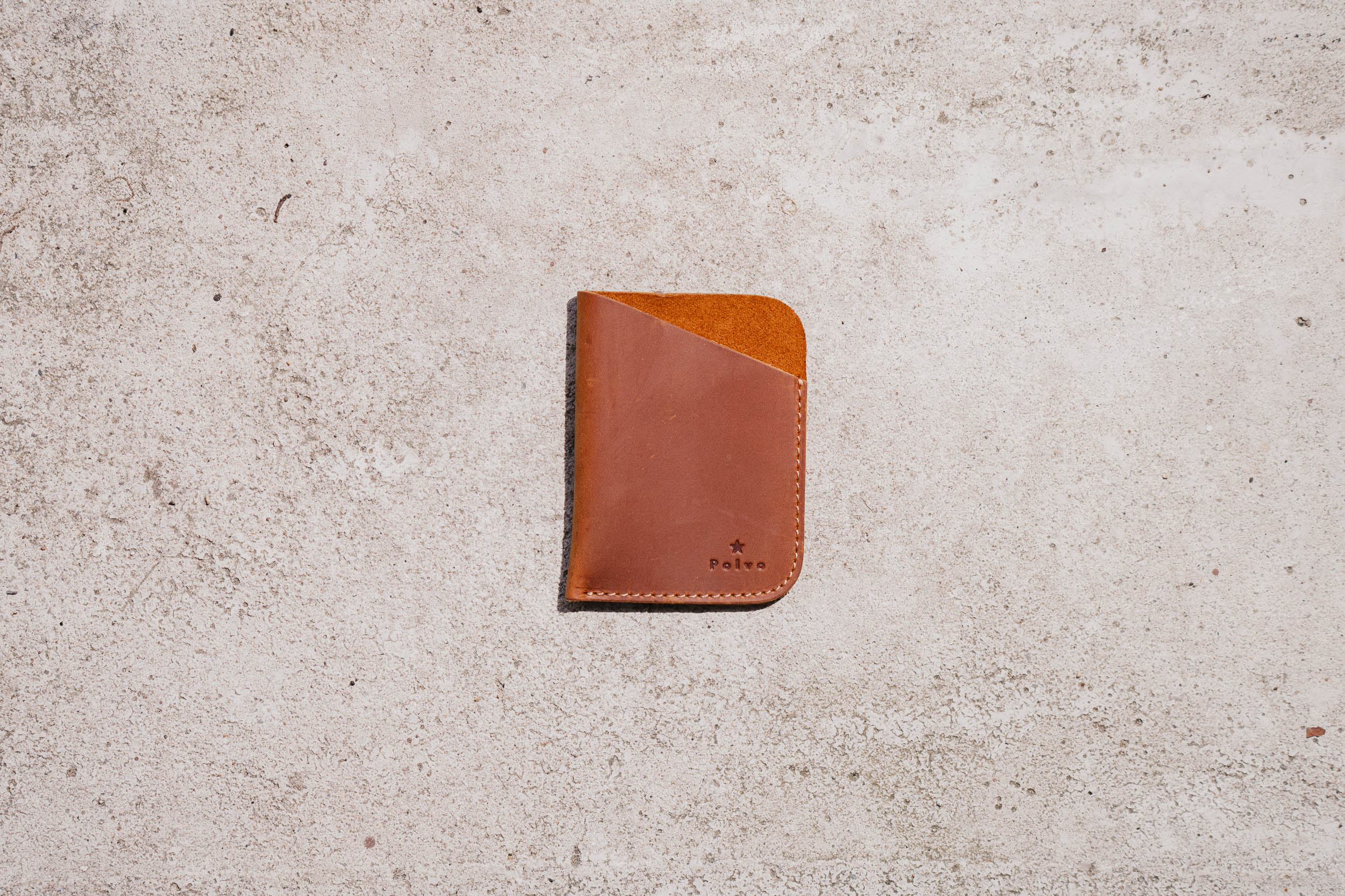 Tan Minimalist Leather Cardholder